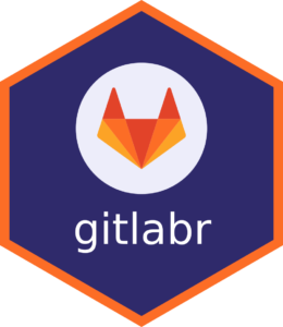 gitlabr hex logo with GitLab logo inside