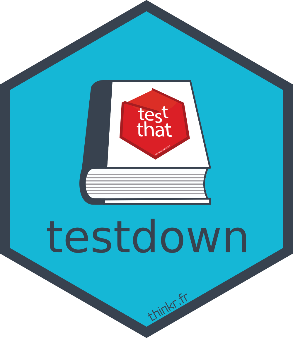 hex sticker for testdown package